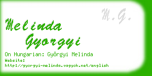 melinda gyorgyi business card