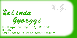 melinda gyorgyi business card